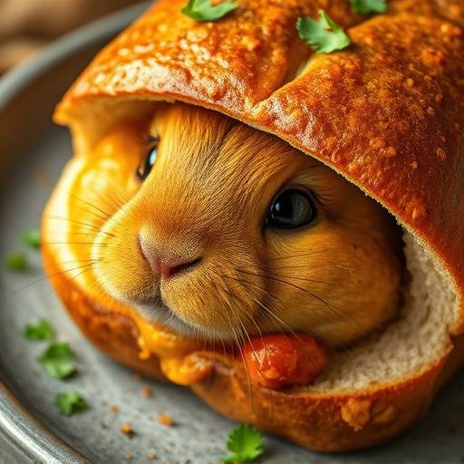 A close-up of Bunny Chow, a Durban curry served in a hollowed-out loaf of bread.