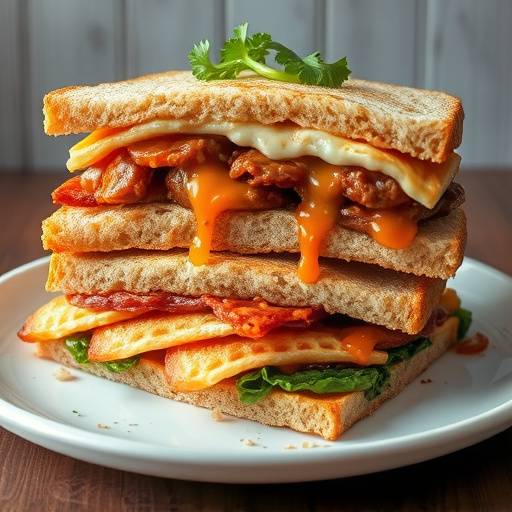 A delicious Kota overflowing with layers of fillings.