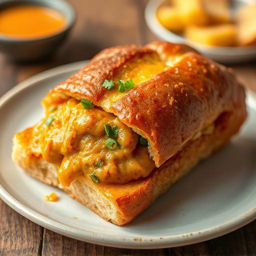 A delicious plate of Bunny Chow, a Durban curry dish served in a bread loaf.