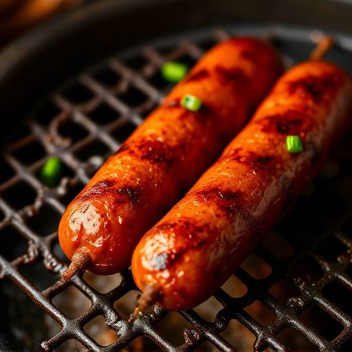 Boerewors, a spiced farmers' sausage, often grilled