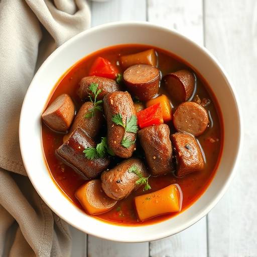 Boerewors Stew, a flavorful stew with South African sausage