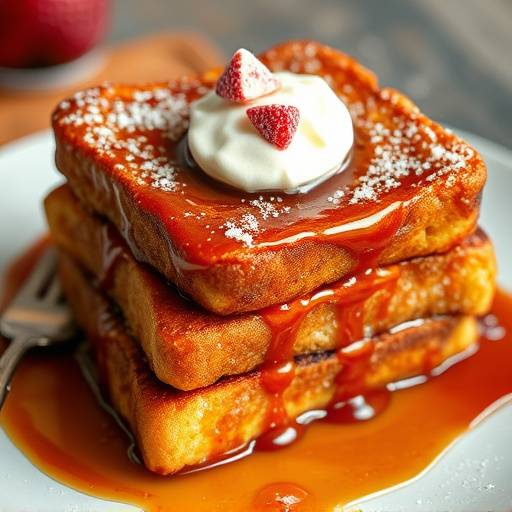 Koeksister French Toast: A sweet and sticky treat inspired by traditional Koeksisters.