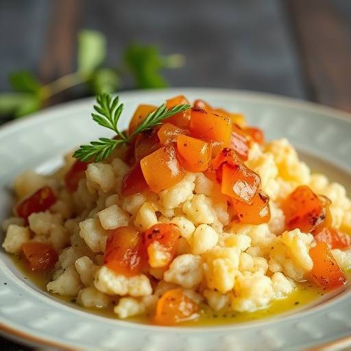Mieliepap, a staple maize porridge, served with a side of sheba (tomato and onion relish)