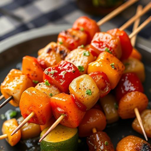 Sosatie Skewers: Quick marinated Sosatie skewers, ready for a quick braai or pan-fry.